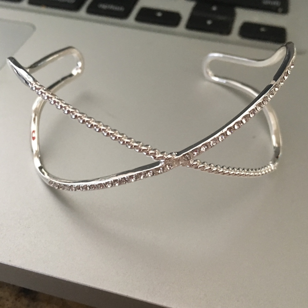 Swarovski  X Pave Adjustable Bangle Bracelet